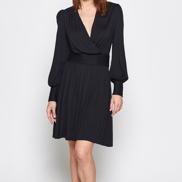 Joie Corelle black fit and flare mini dress - Picture 1 of 15